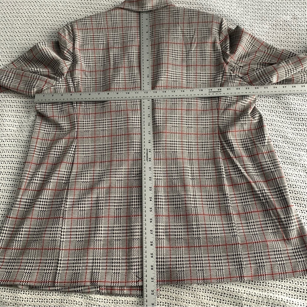 Calvin Klein 2X Plaid Single Button Blazer Preppy Career Old Money Houndstooth - Picture 16 of 16